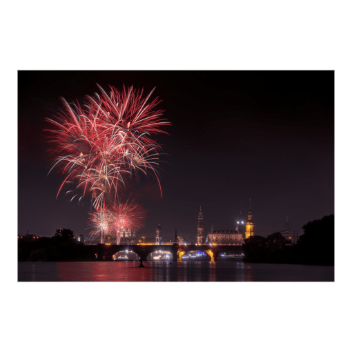 Poster (00978) Feuerwerk über Dresden