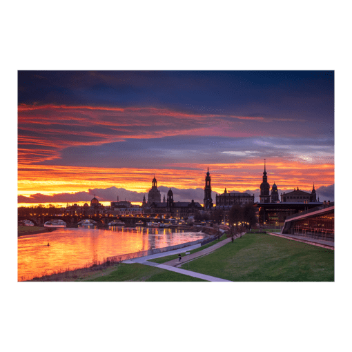 Acryl Board (01002) Dresden Skyline am Morgen