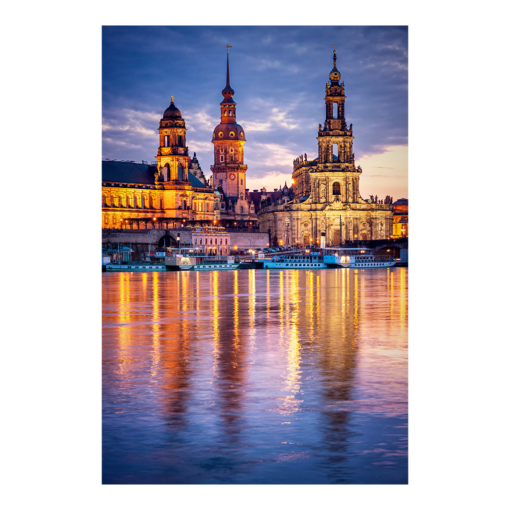 Acryl Board (01003) Hofkirche am Abend
