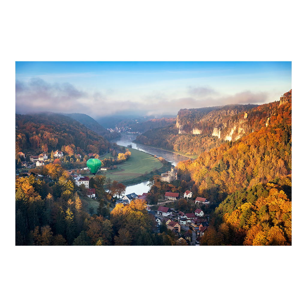 Poster (01013) Burg Altrathen Luftbild