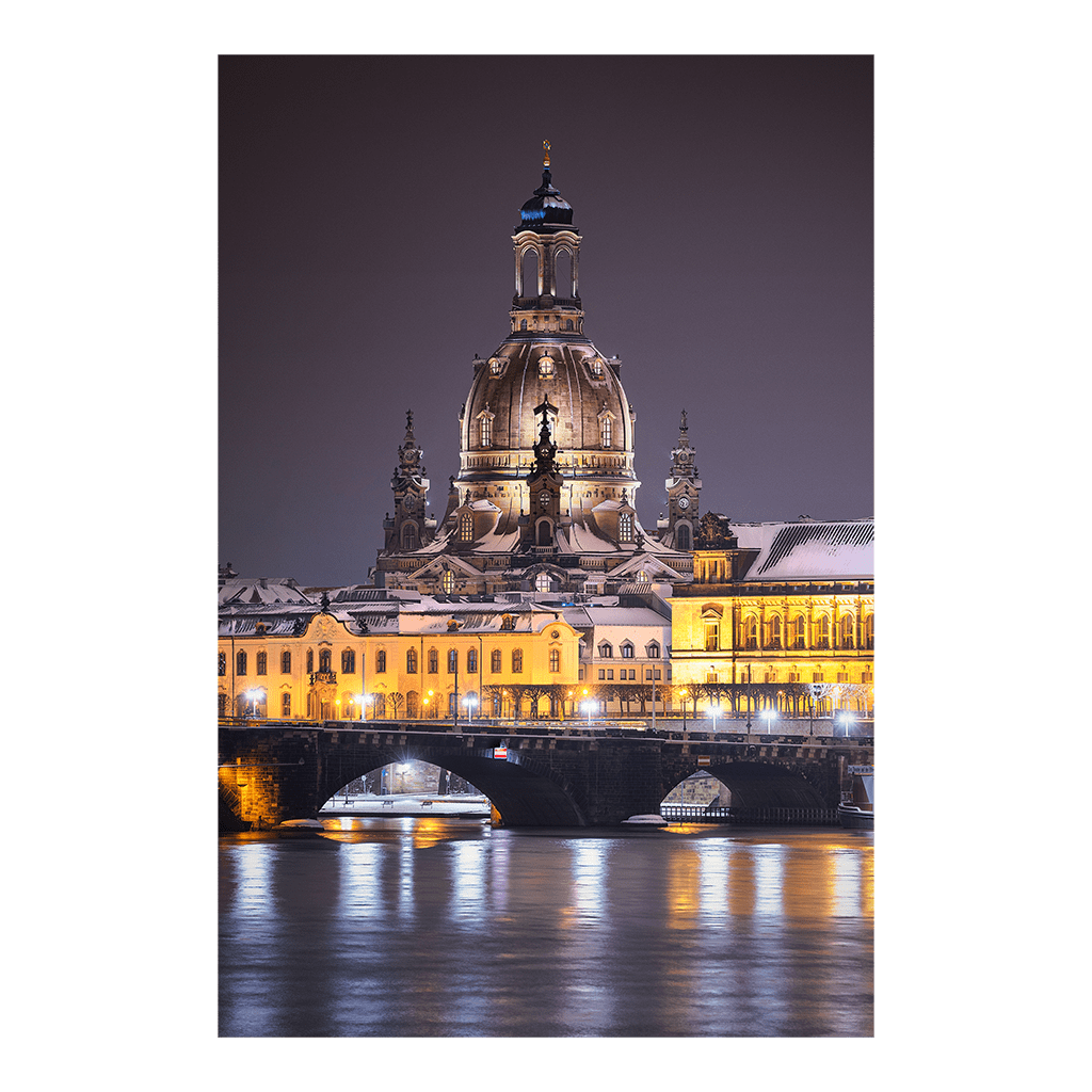 Alu-Dibond (01032) Frauenkirche im Winter