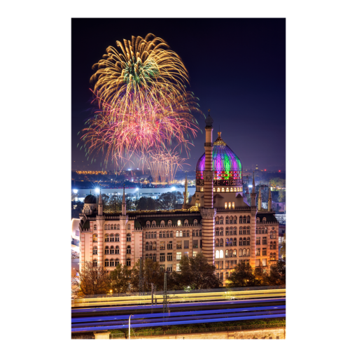 Leinwand (01149) Yenidze Feuerwerk