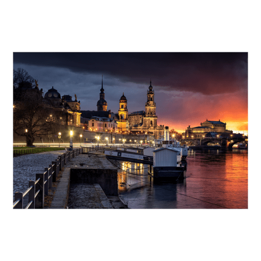 Leinwand (01156) Dresden am Abend