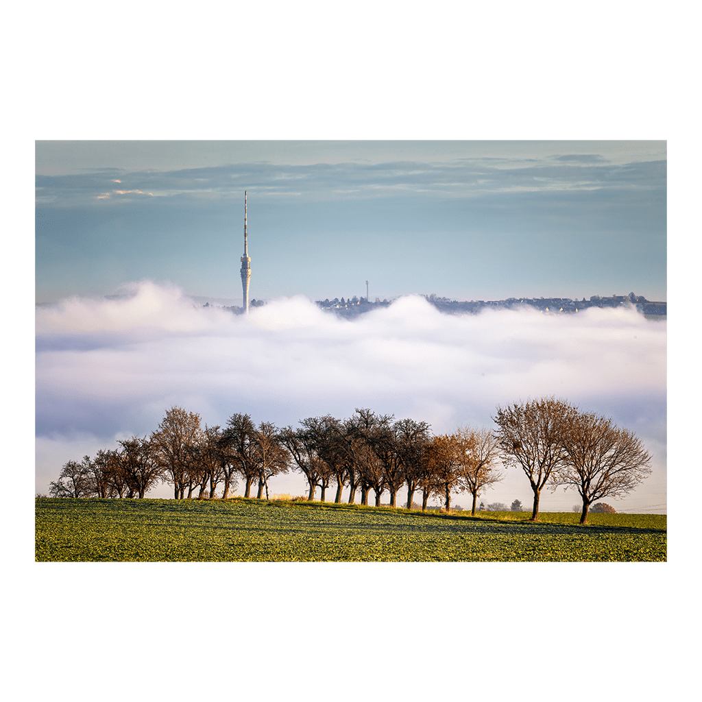 Poster (01161) Fernsehturm im Nebel