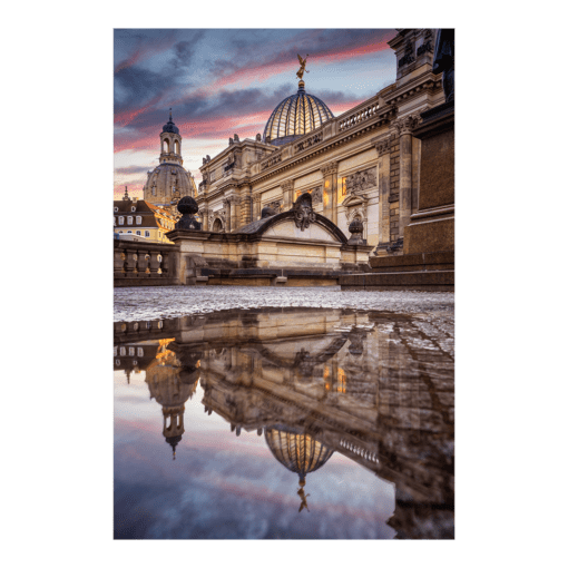 Leinwand (01173) Frauenkirche Spiegelung