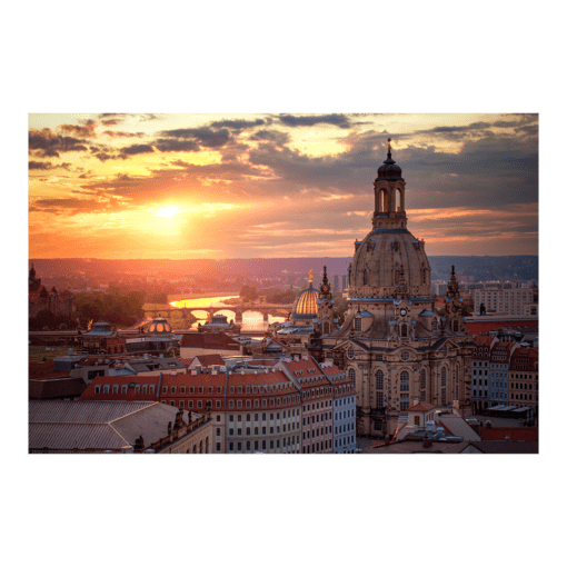 Poster (01259) Frauenkirche zum Sonnenaufgang