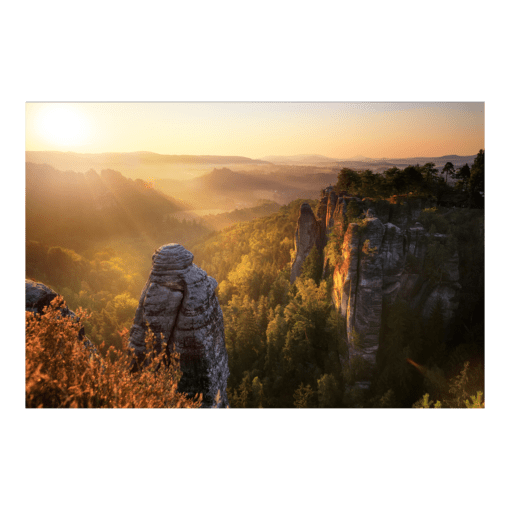 Acryl Board (00329) Bastei im Nebel