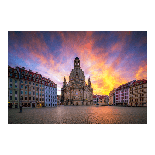 Poster (01356) Sonnenaufgang an der Frauenkirche