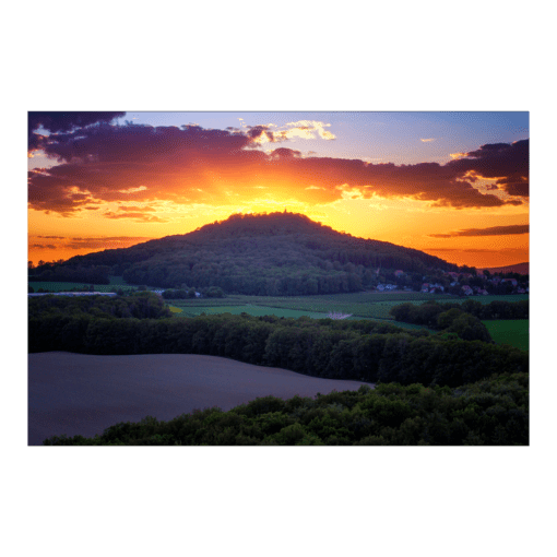 Acryl Board (01373) Landeskrone zum Sonnenuntergang