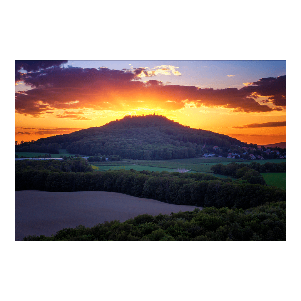 Acryl Board (01373) Landeskrone zum Sonnenuntergang