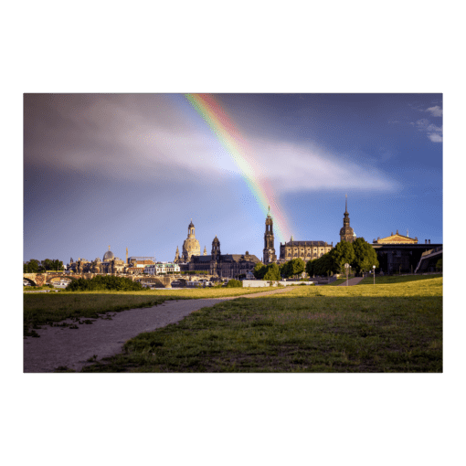 Poster (01384) Regenbogen über Dresden