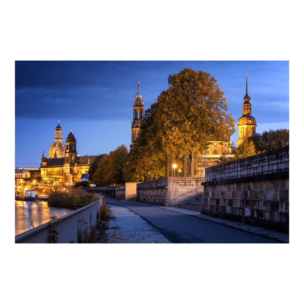 Poster (01411) Blaue Stunde in Dresden