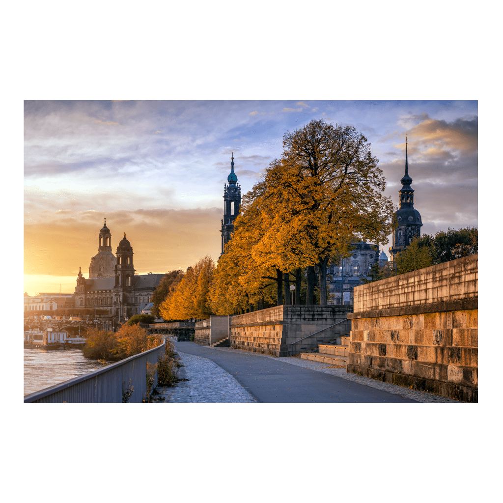 Poster (01416) Herbstmorgen am Terrassenufer