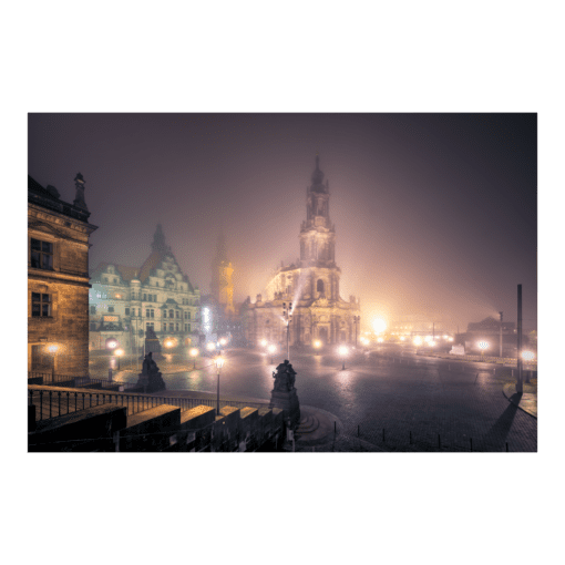 Poster (01422) Schlossplatz im Nebel