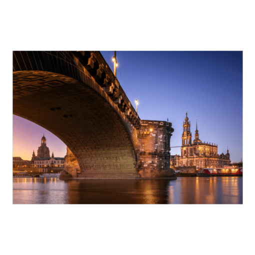 Poster (01431) Augustusbrücke am Morgen