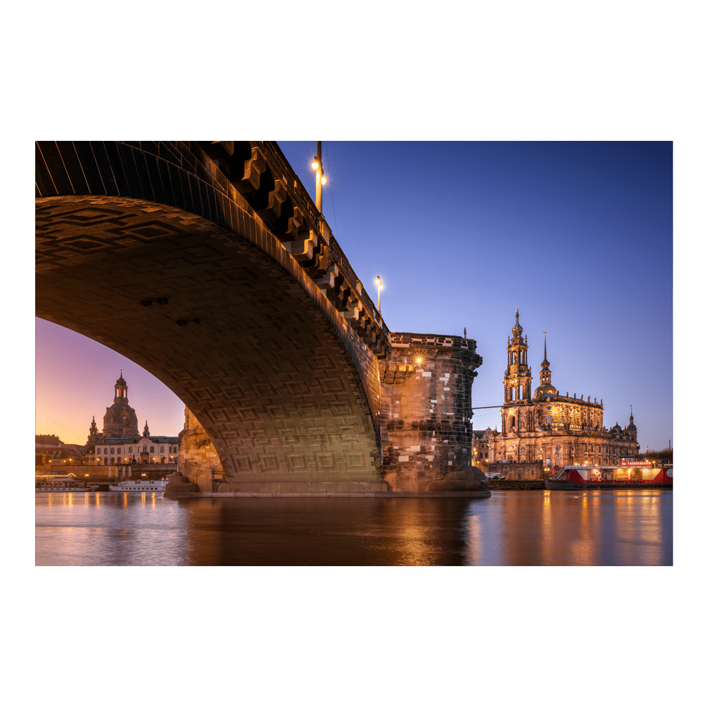 Poster (01431) Augustusbrücke am Morgen