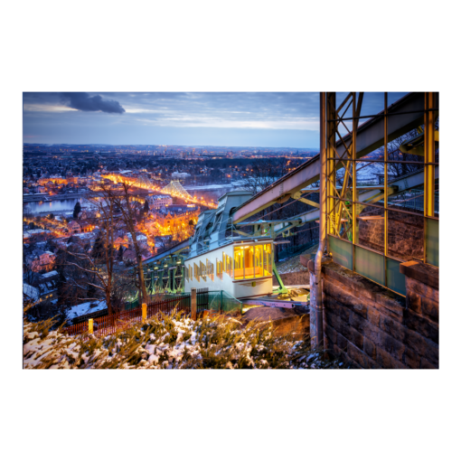 Poster (01450) Schwebebahn am Abend
