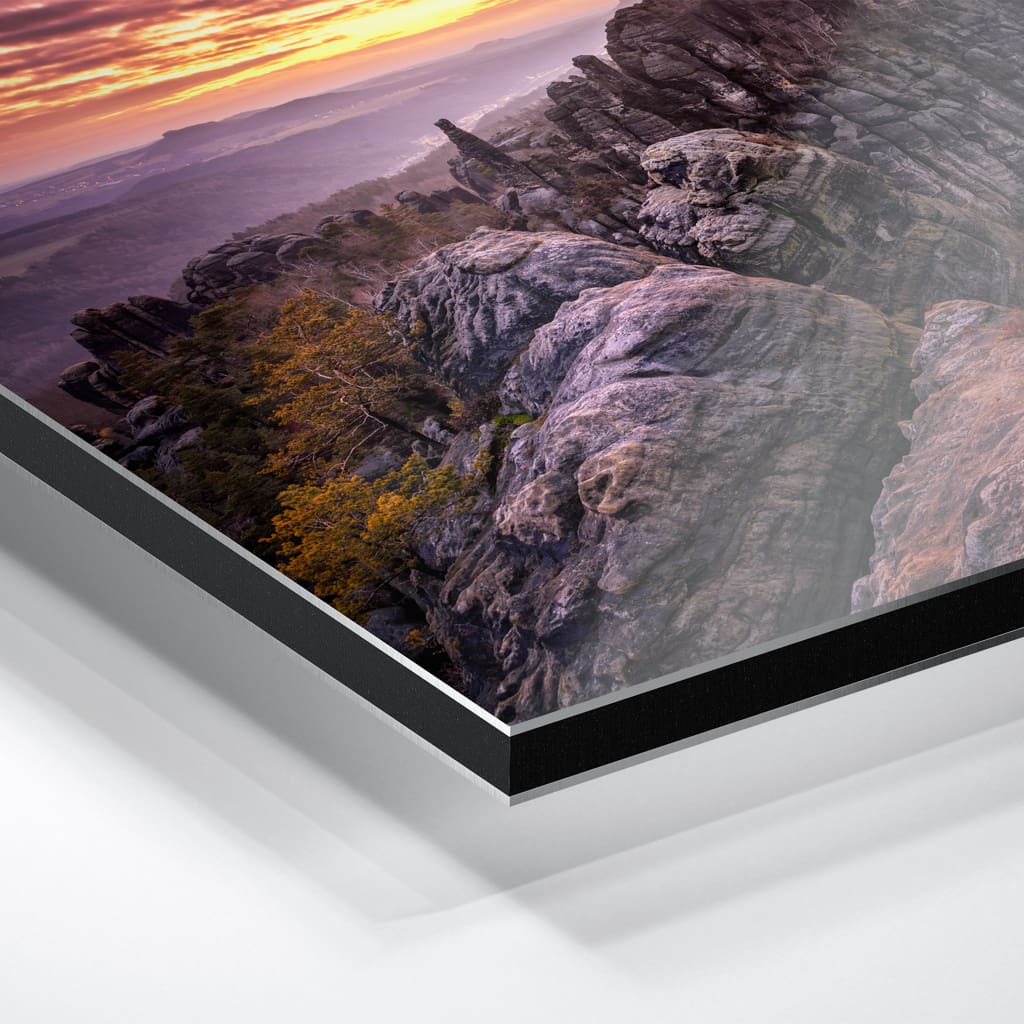 Alu-Dibond (01452) Schrammsteine zum Sonnenuntergang – Bild 2