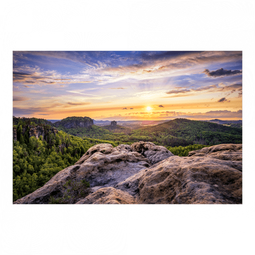 Poster (01525) Domerkeraussicht am Abend