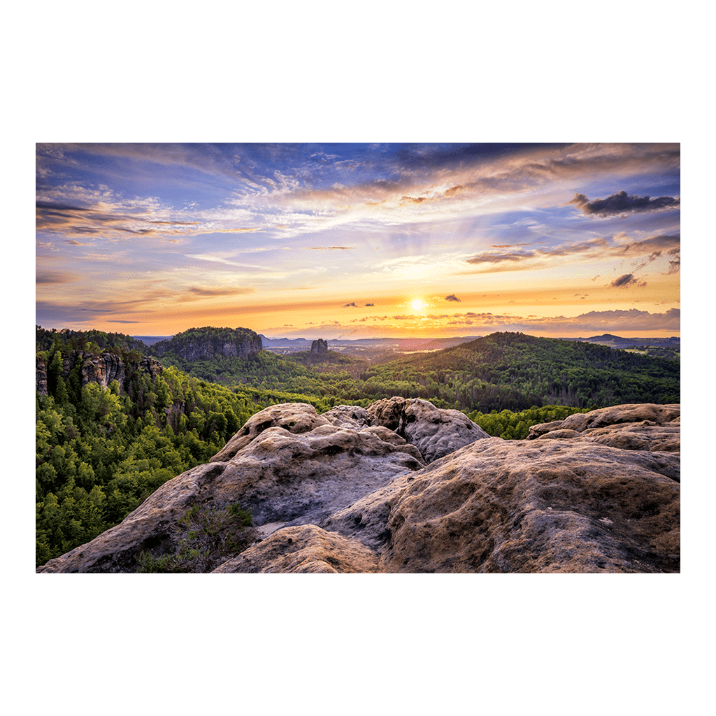 Fotoabzug (01525) Domerkeraussicht am Abend