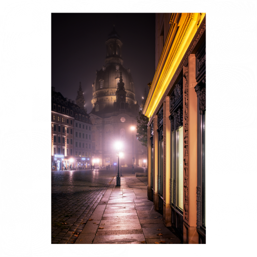 Acryl Board (01558) Frauenkirche im Nebel