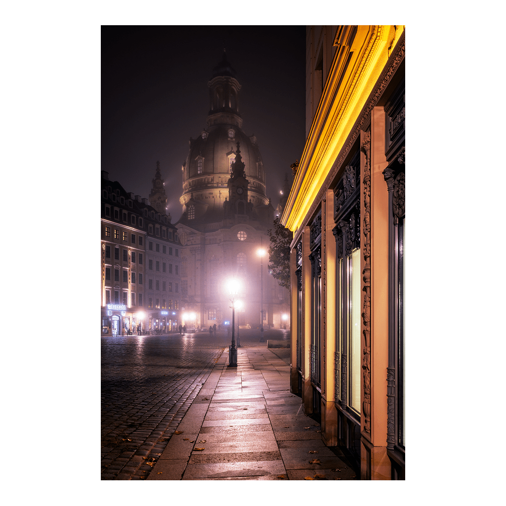 Acryl Board (01558) Frauenkirche im Nebel