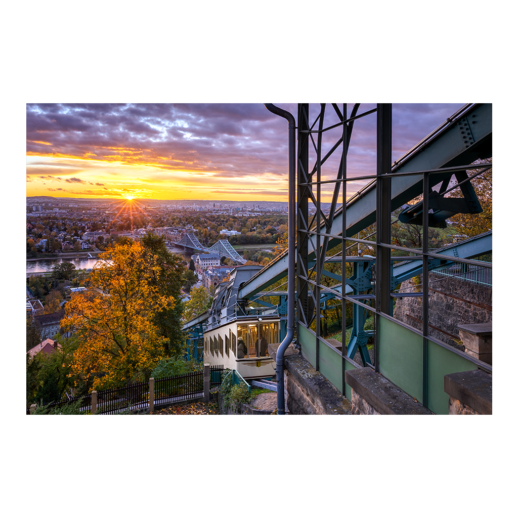 Poster (01572) Schwebebahn im Herbst