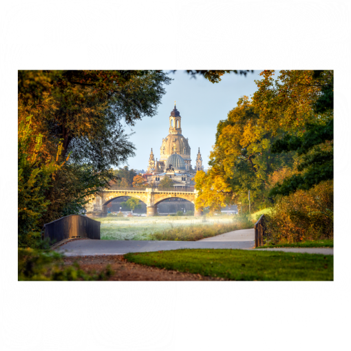 Acryl Board (01573) Herbstblick auf Frauenkirche