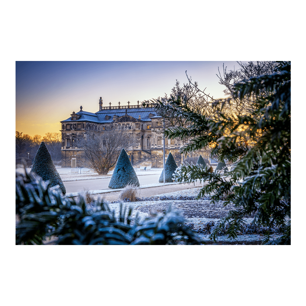 Acryl Board (01577) kalter Wintermorgen am Palais