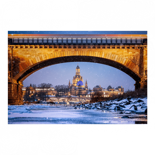 Poster (01602) Albertbrücke im Winter