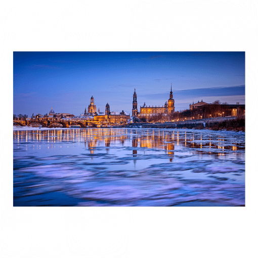 Poster (01603) Eisschollen zur Blauen Stunde