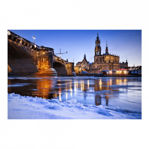 Poster (01609) Winterabend an der Elbe