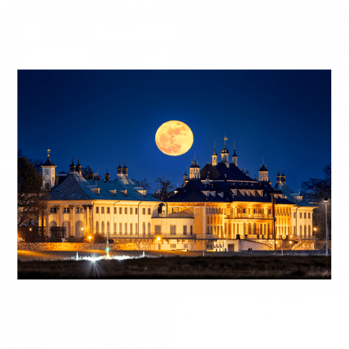 Poster (01621) Mondaufgang am Schloss Pillnitz