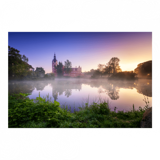 Poster (01671) Schloss Muskau mit Schlossteich