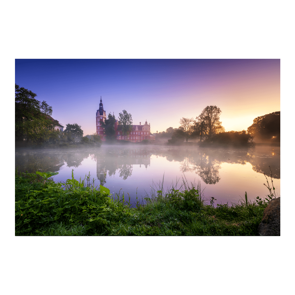 Alu-Dibond (01671) Schloss Muskau mit Schlossteich