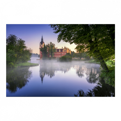 Poster (01672) Schloss Muskau am Morgen
