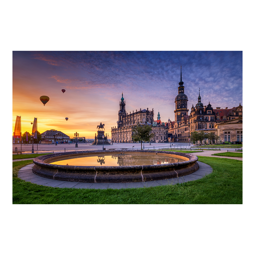 Poster (01679) Theaterplatz zum Sonnenaufgang