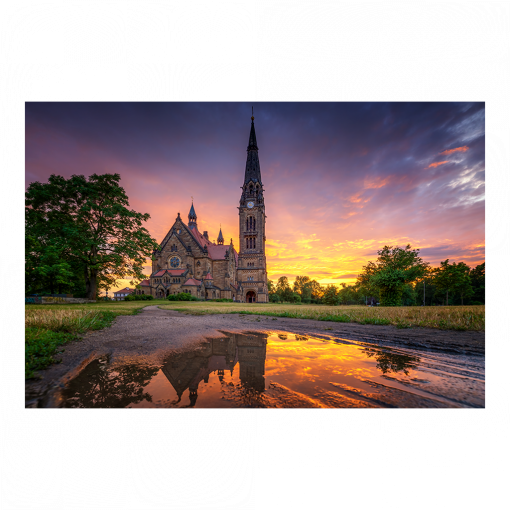 Poster (01697) Garnisonkirche mit Spiegelung