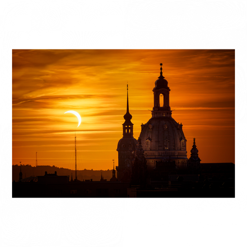 Alu-Dibond (01720) Sonnenfinsternis Frauenkirche