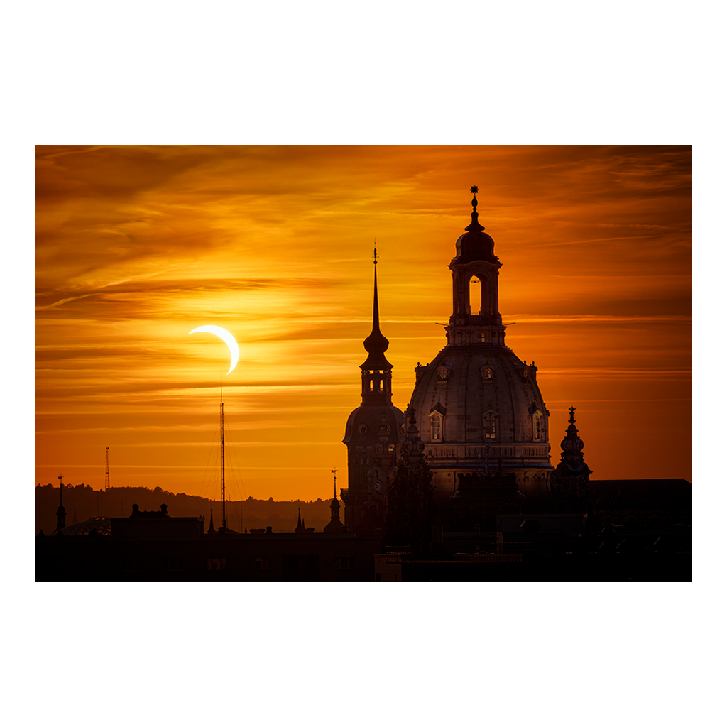 Alu-Dibond (01720) Sonnenfinsternis Frauenkirche
