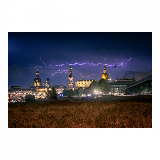 Leinwand (01731) Blitz über Skyline