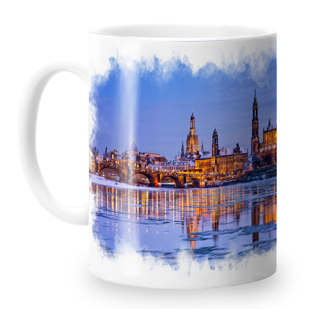 Fototasse (Nr. 01603) Eisschollen zur Blauen Stunde – Bild 2