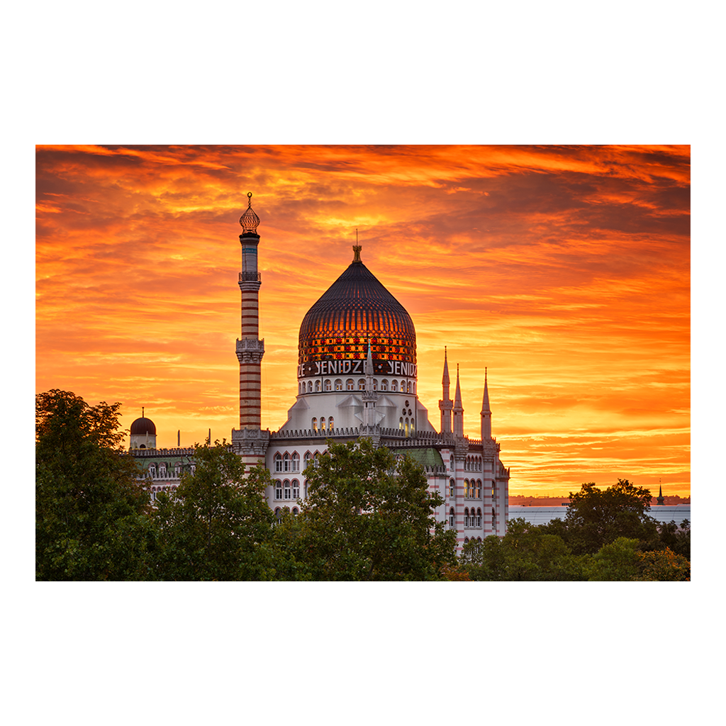 Leinwand (01740) Yenidze zum Sonnenuntergang